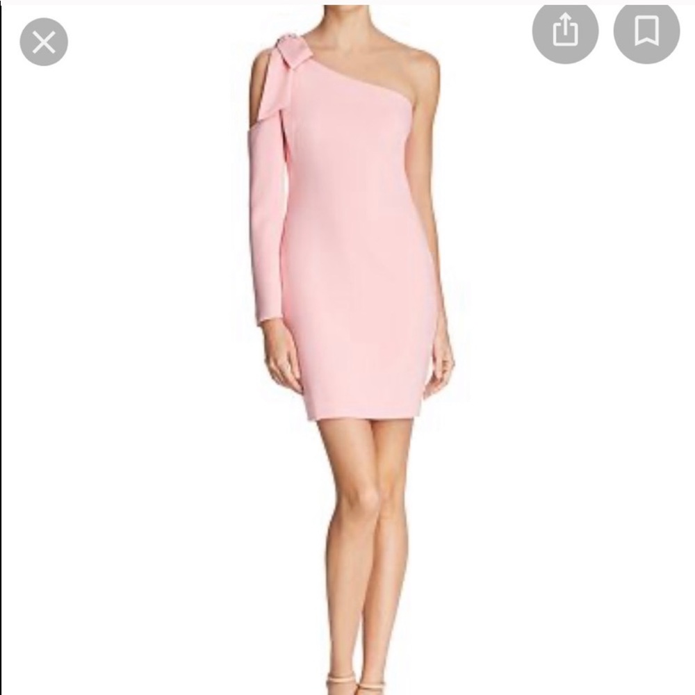 Black Halo Eleece Mini Dress Light Pink 6 New